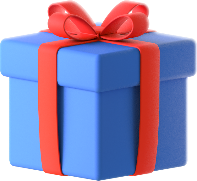 3D Christmas Element Gift Vertical